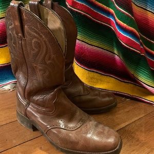 Men’s Durango Cowboy Boots - Chestnut, Size 10